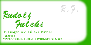 rudolf fuleki business card