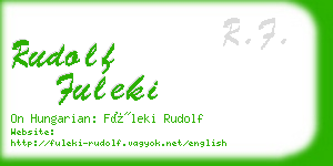 rudolf fuleki business card